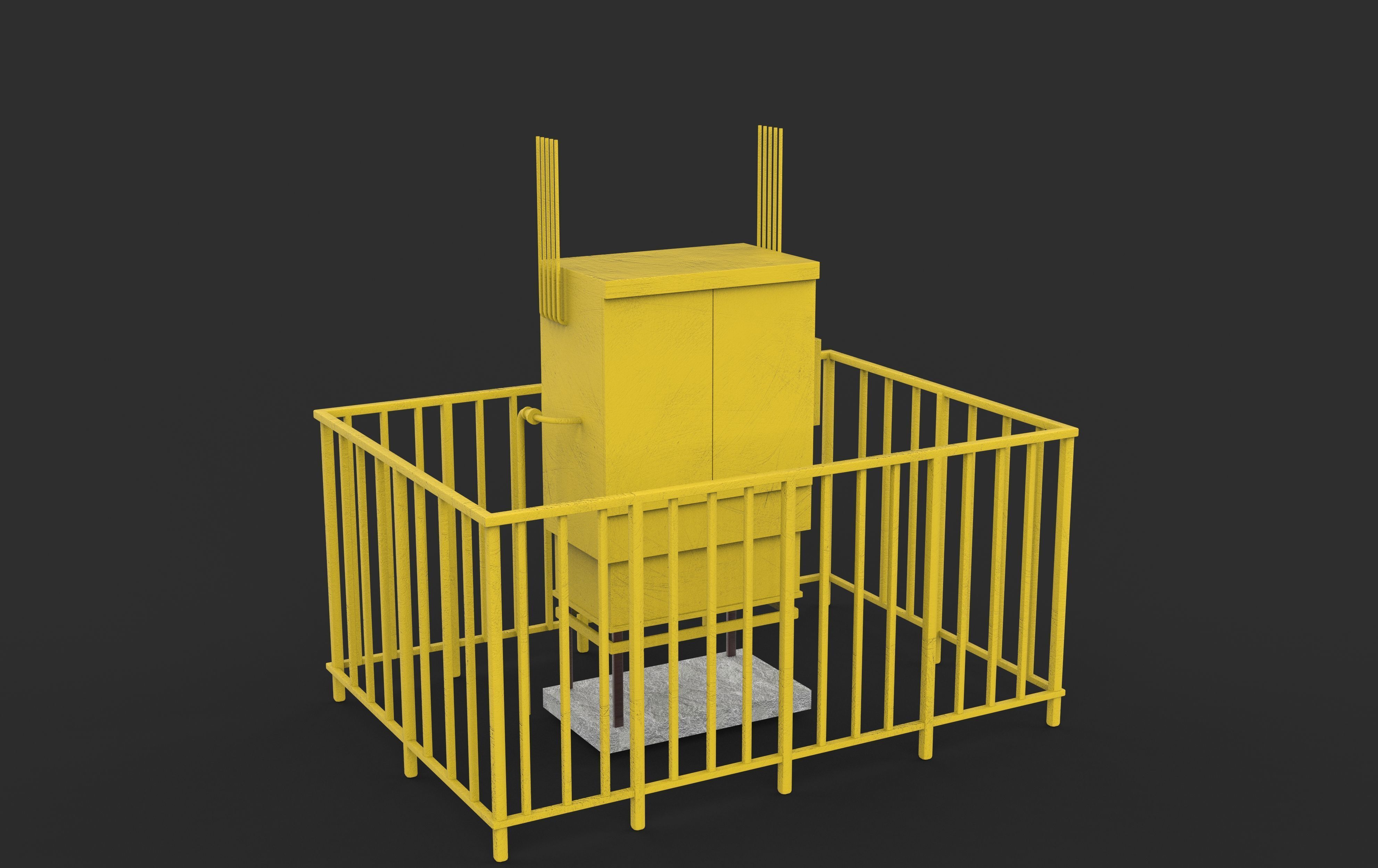 Gas distribution station 3D model_5