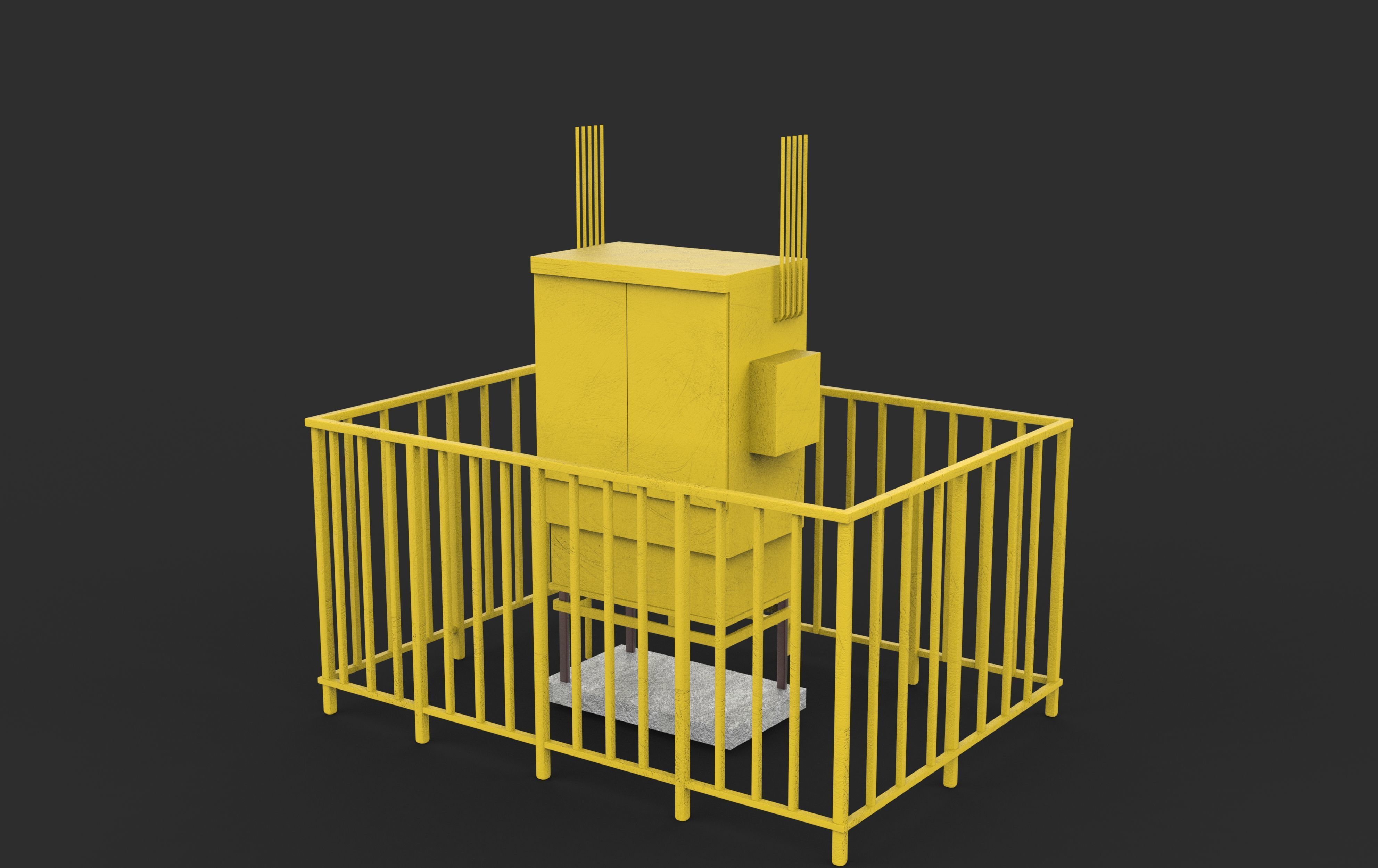 Gas distribution station 3D model_6
