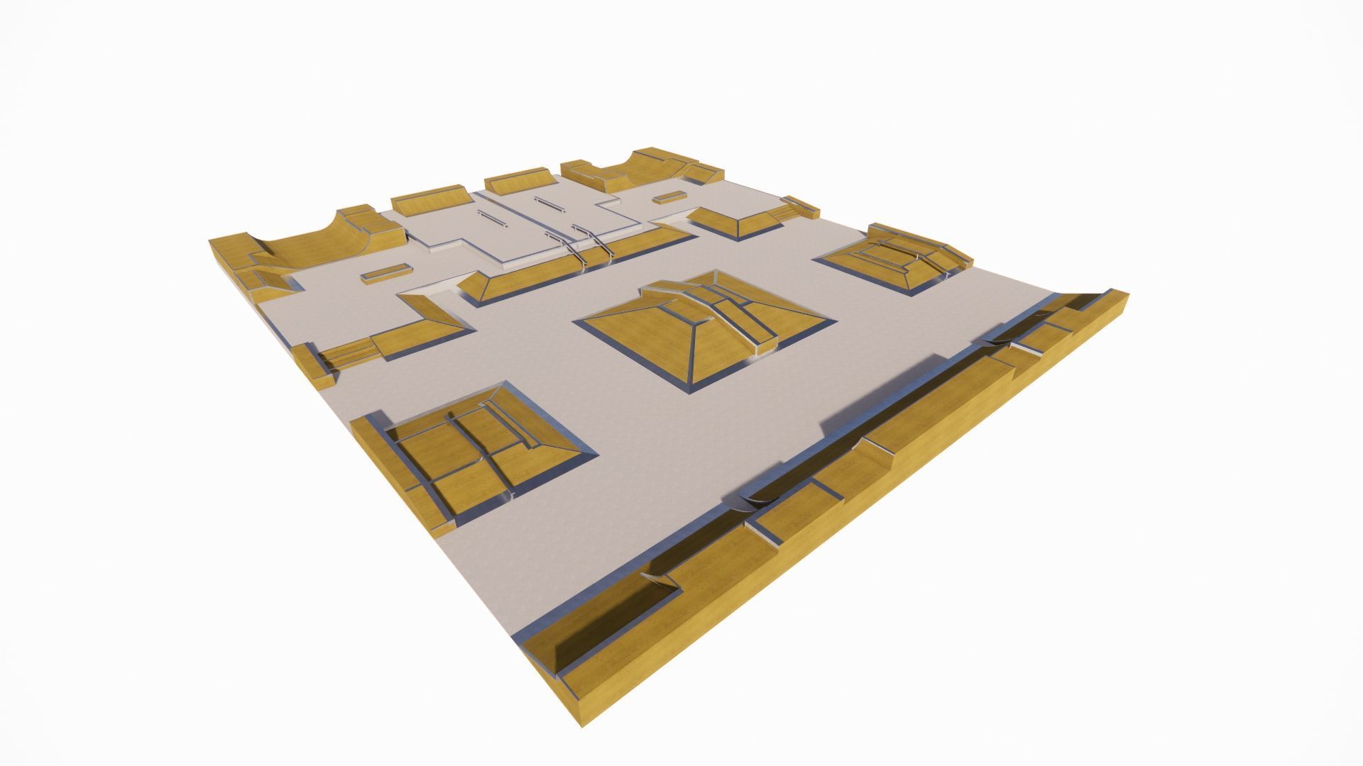 Skatepark-Skate Park PACK 3D model_2