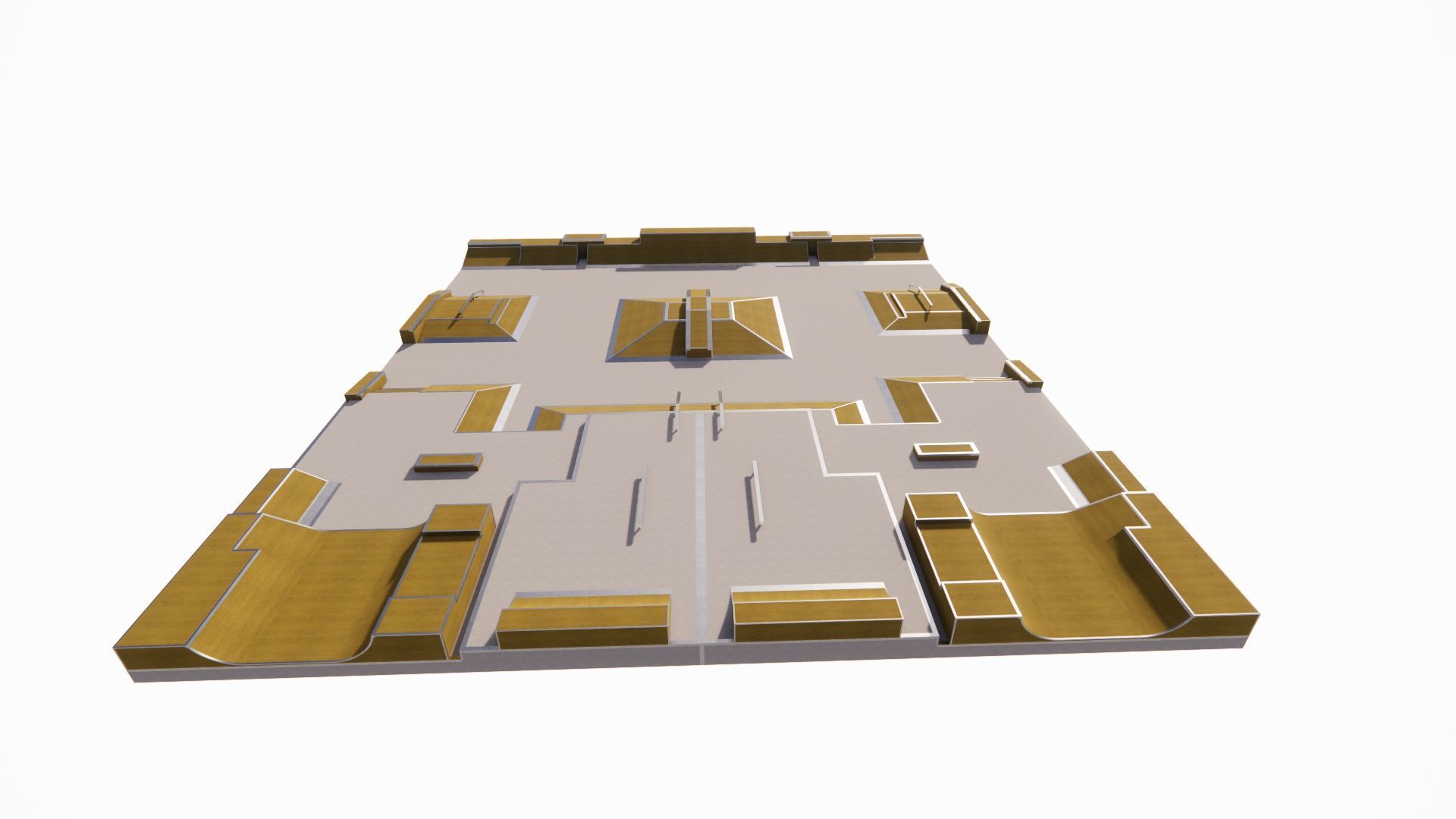 Skatepark-Skate Park PACK 3D model_5