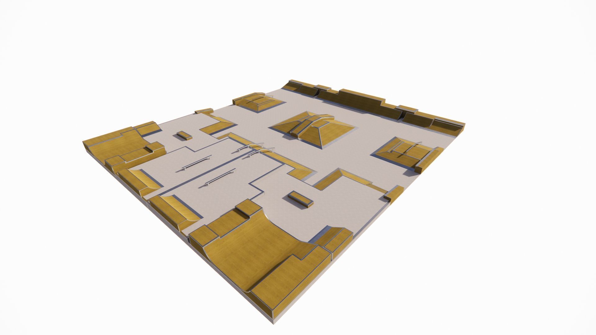 Skatepark-Skate Park PACK 3D model_4