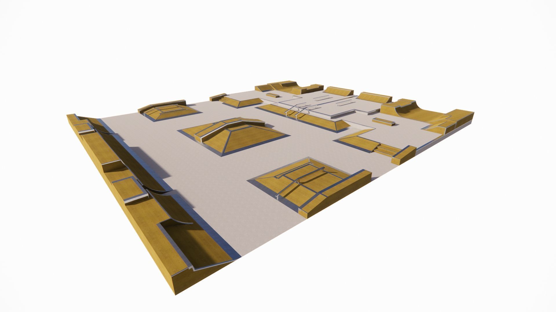 Skatepark-Skate Park PACK 3D model_8