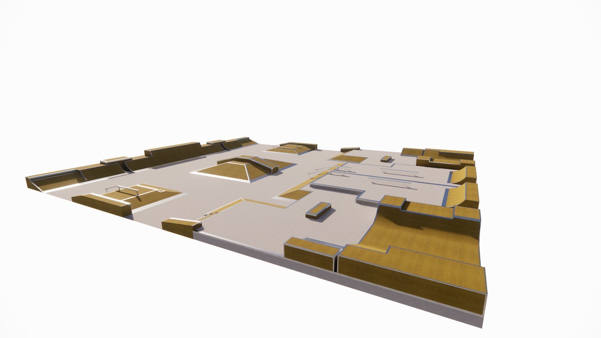 Skatepark-Skate Park PACK 3D model_7