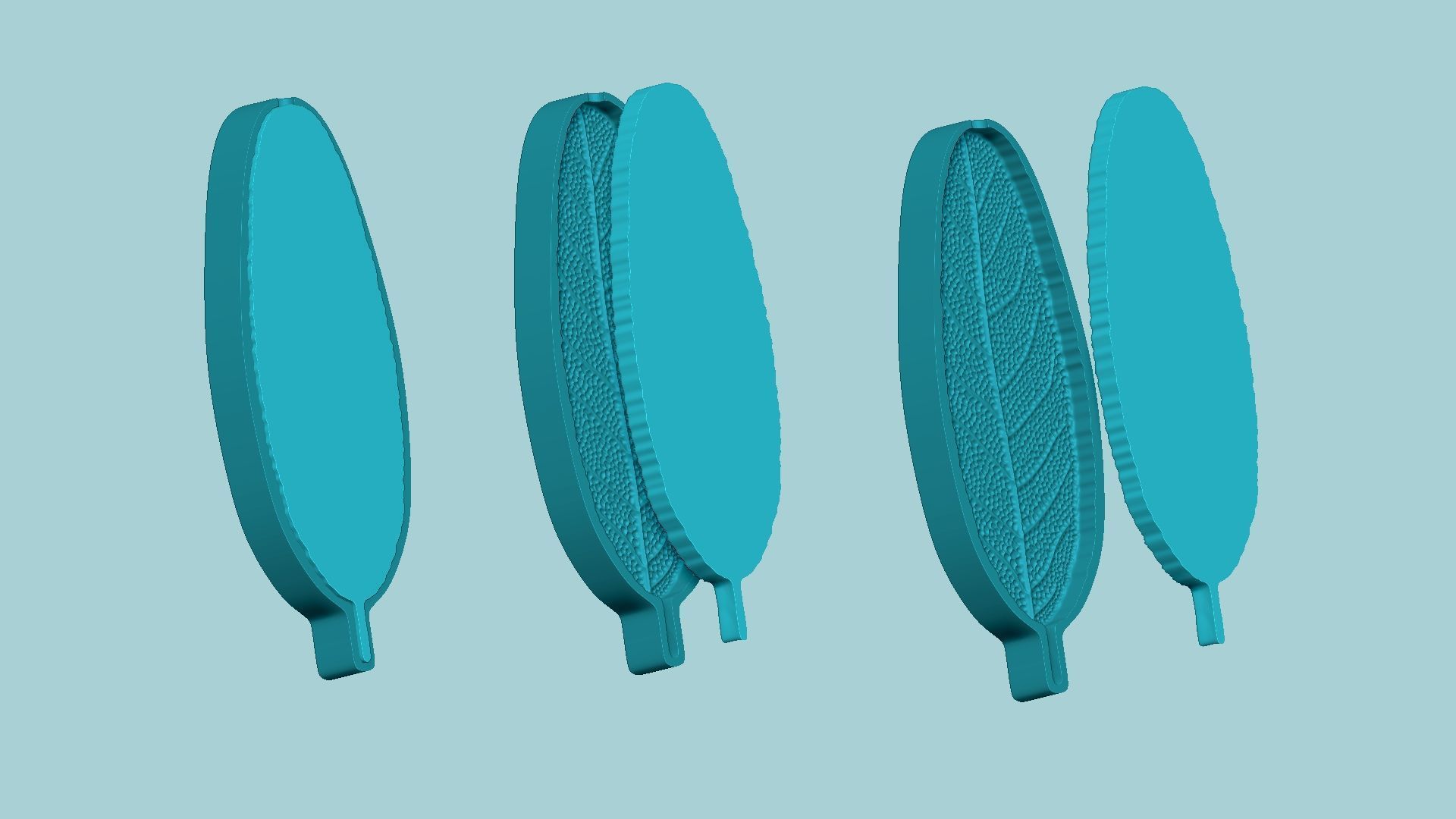 10 Culinary Herbs Leaf Molds - Artificial Molding Tools 3D Model Collection_80