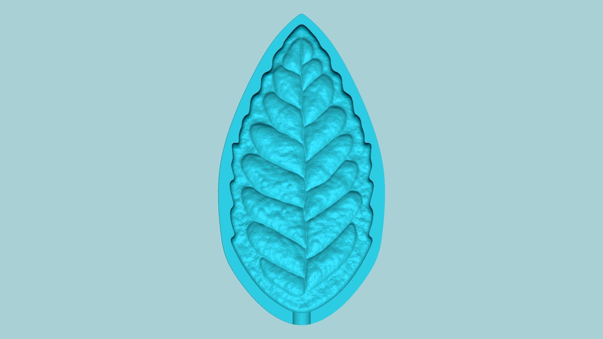 10 Culinary Herbs Leaf Molds - Artificial Molding Tools 3D Model Collection_73