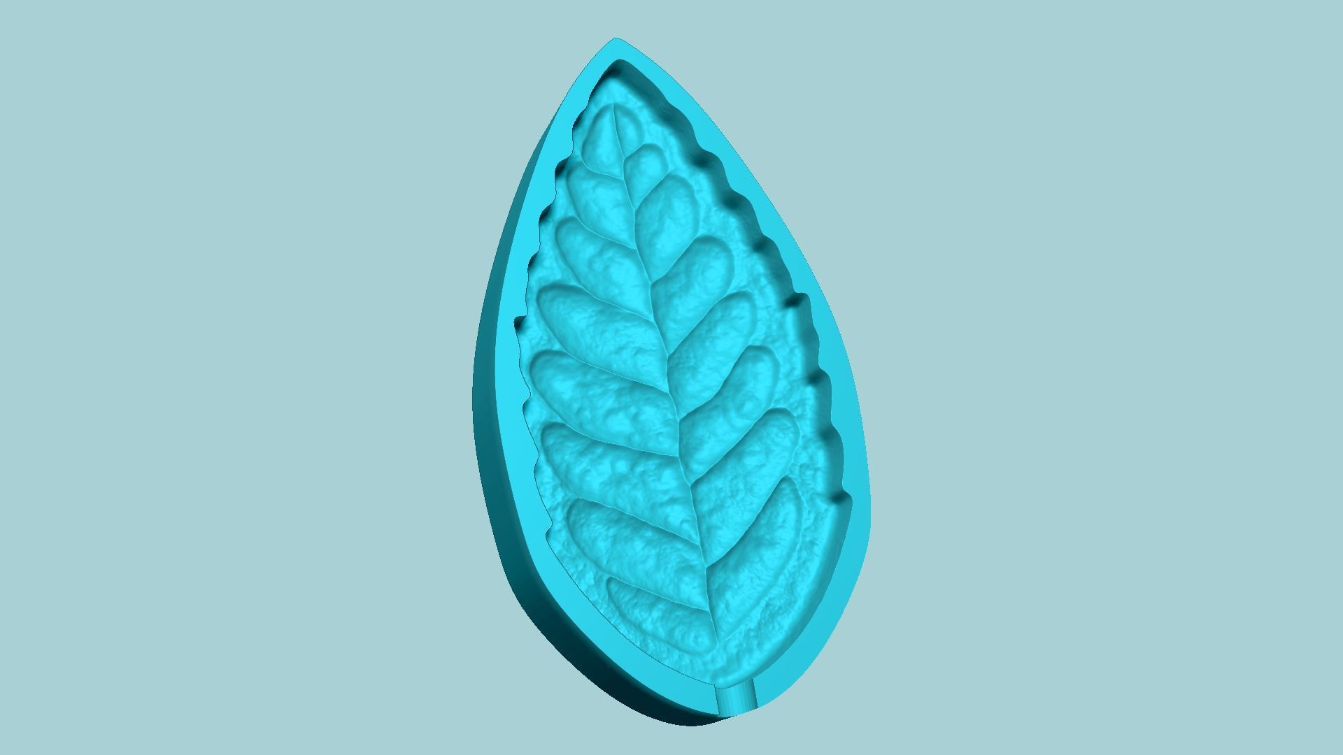 10 Culinary Herbs Leaf Molds - Artificial Molding Tools 3D Model Collection_95