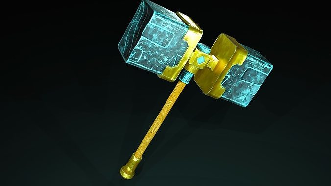 Battle Hammer Low-poly 3D model