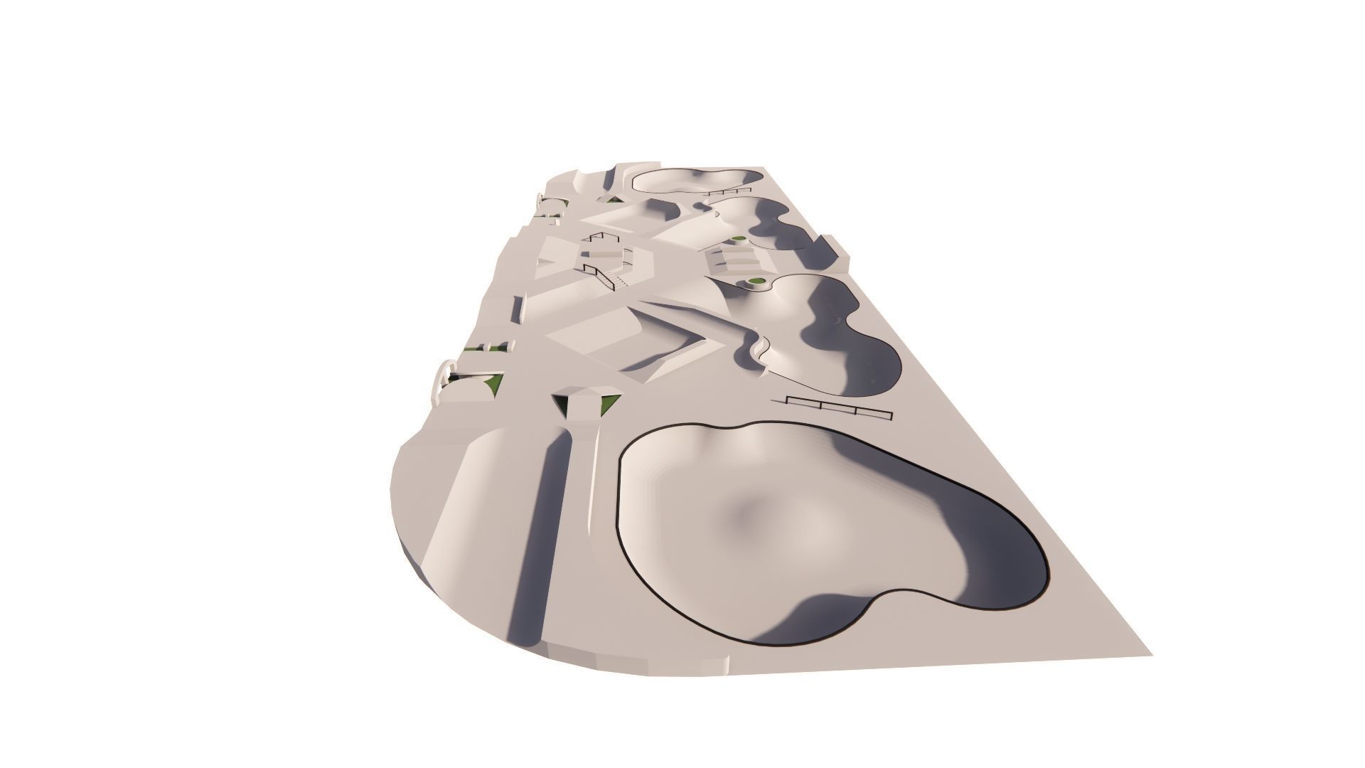 Skatepark-Skate Park PACK 3D model_7