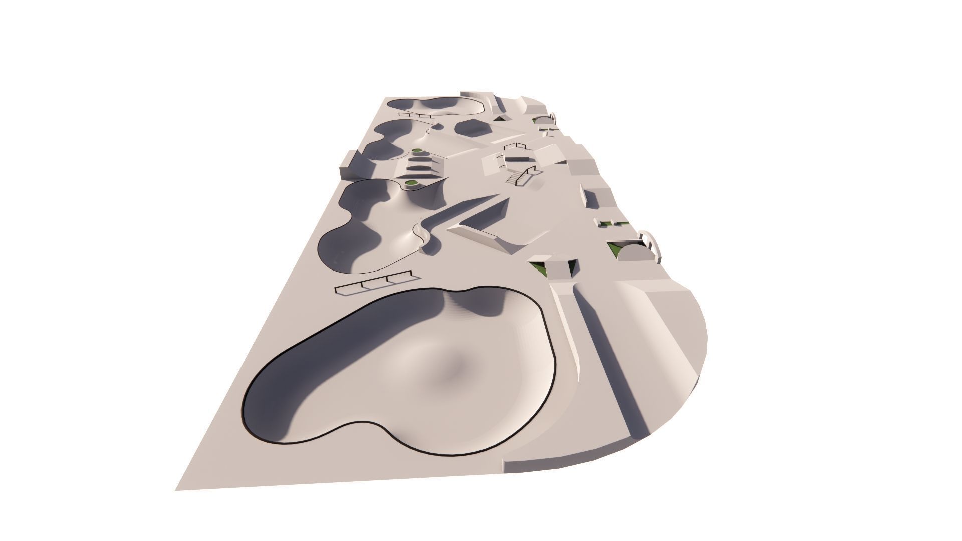 Skatepark-Skate Park PACK 3D model_11