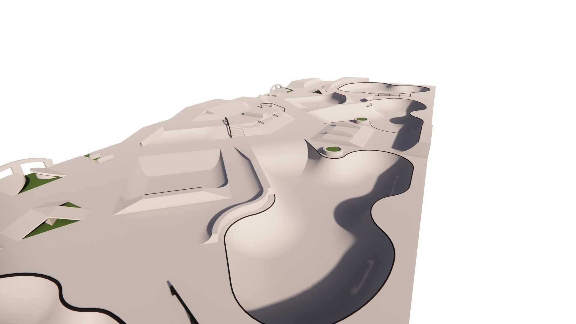 Skatepark-Skate Park PACK 3D model_9