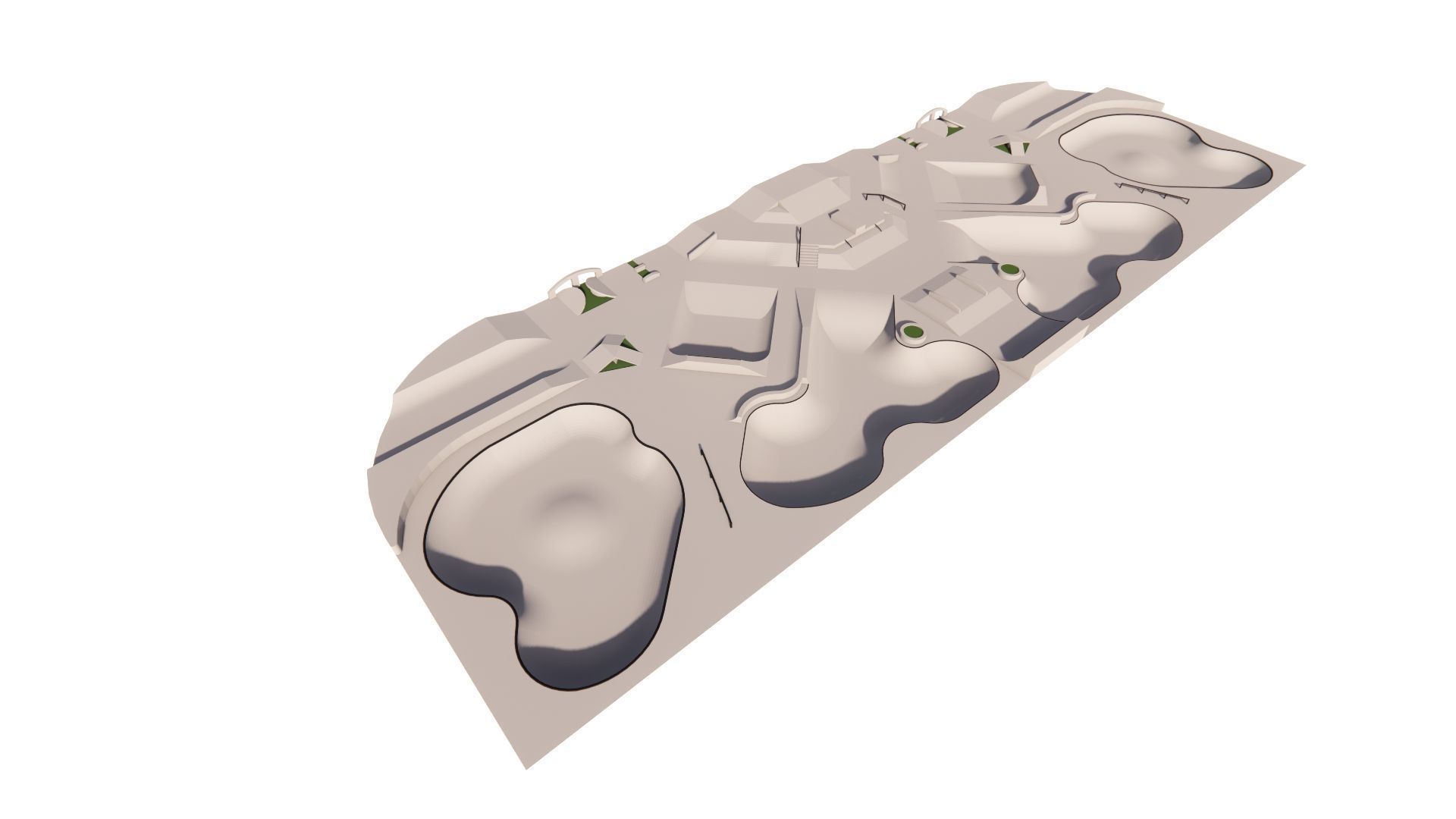 Skatepark-Skate Park PACK 3D model_12