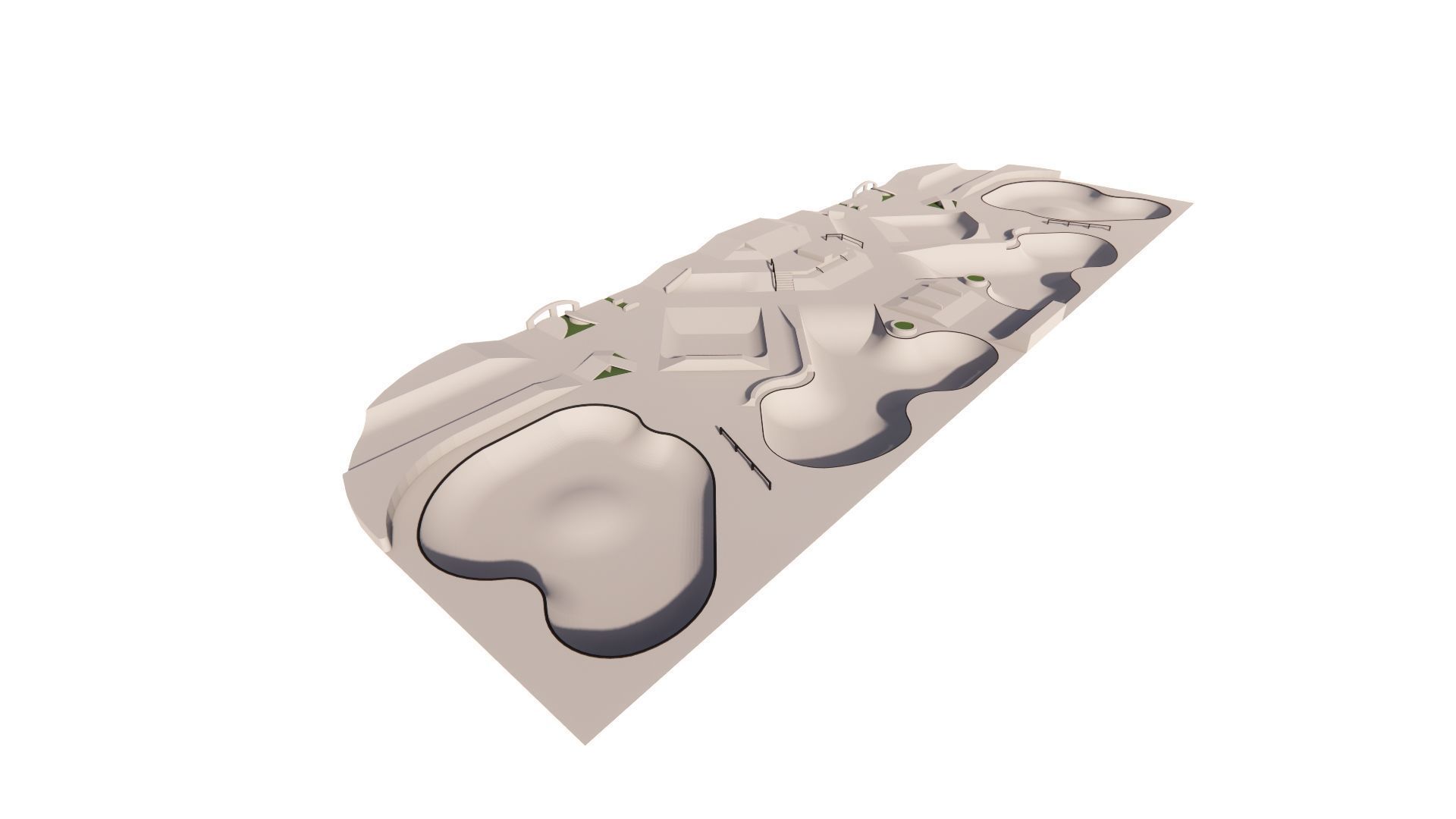 Skatepark-Skate Park PACK 3D model_10