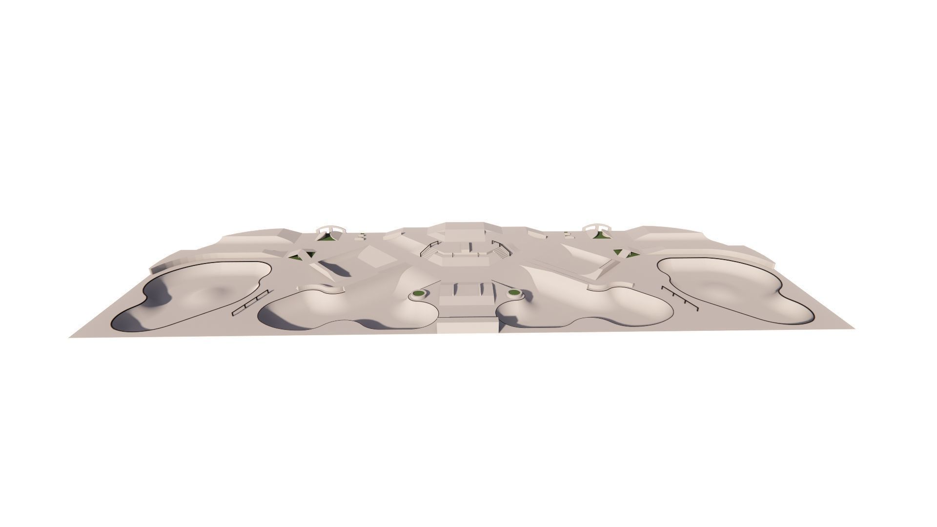 Skatepark-Skate Park PACK 3D model_1