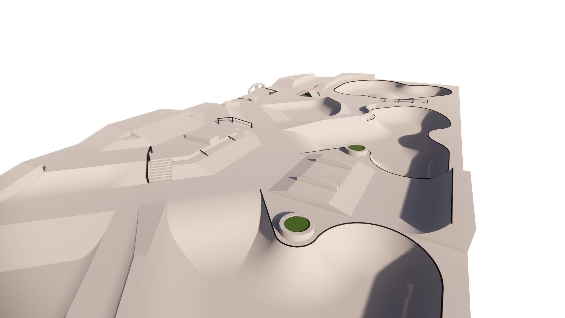 Skatepark-Skate Park PACK 3D model_16