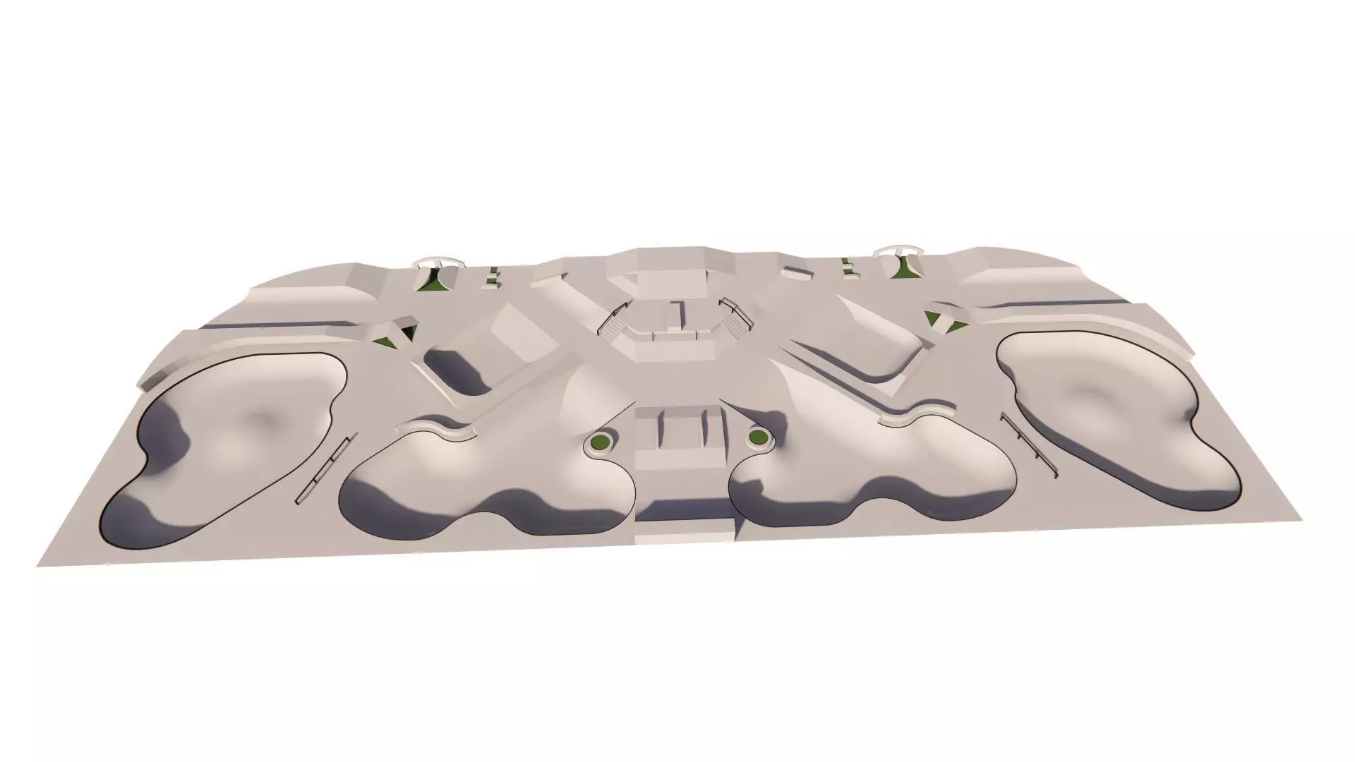 Skatepark-Skate Park PACK 3D model_0