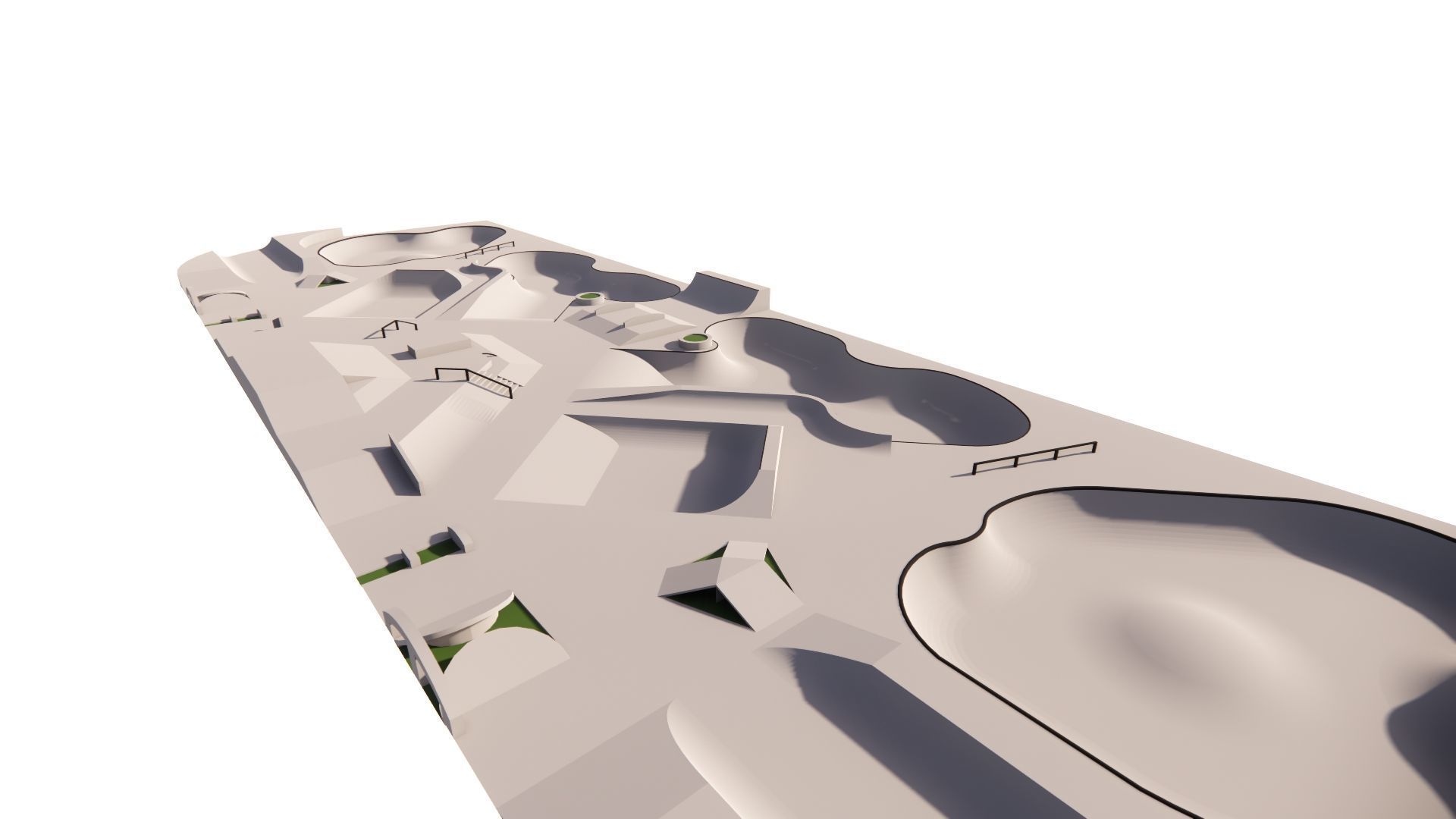Skatepark-Skate Park PACK 3D model_6