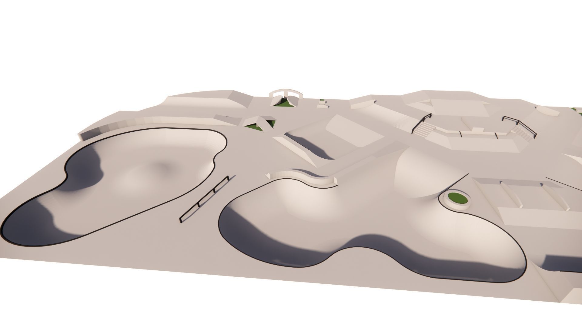 Skatepark-Skate Park PACK 3D model_4