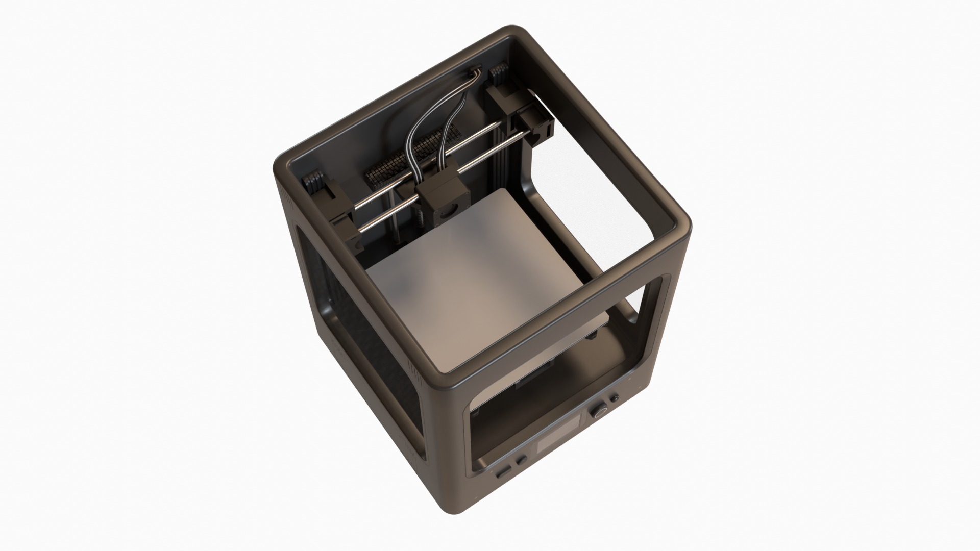 Enclosed FDM 3D Printer Low-poly 3D model_5