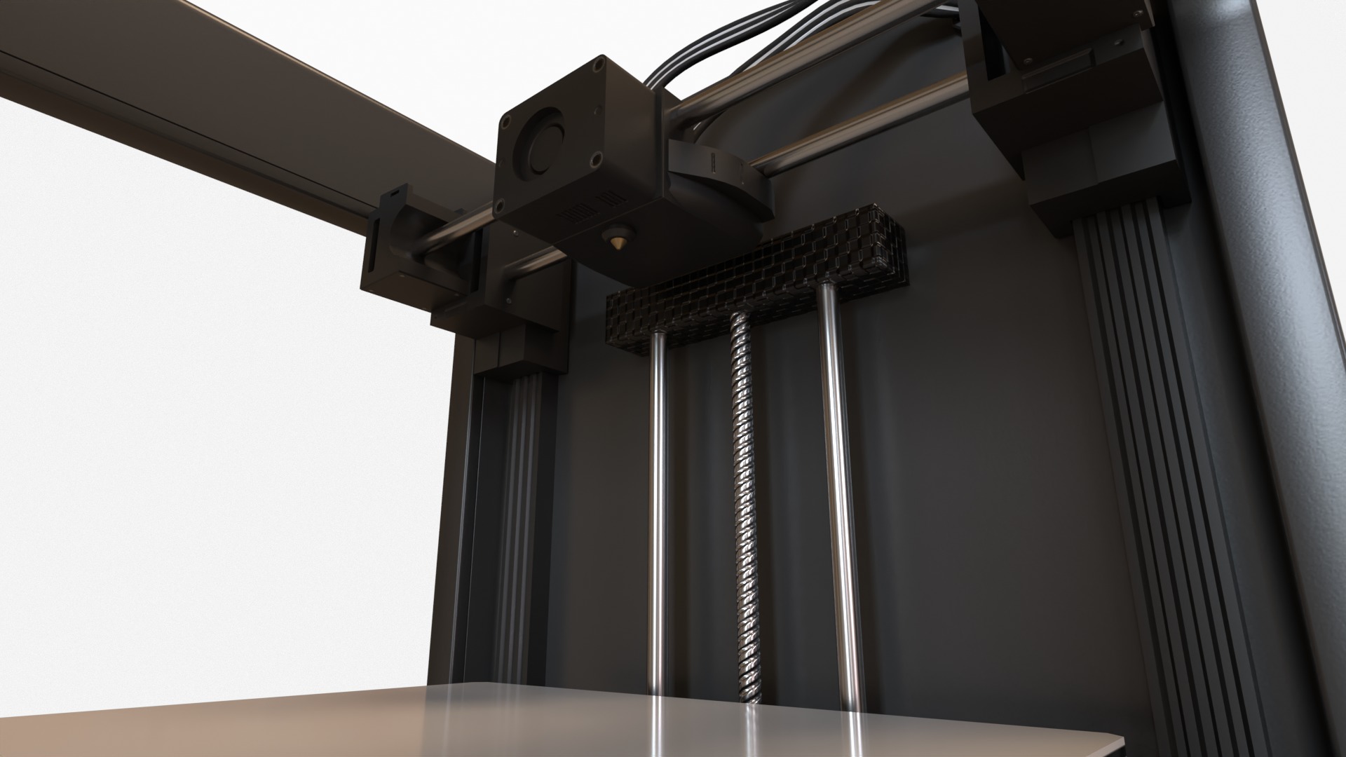 Enclosed FDM 3D Printer Low-poly 3D model_7