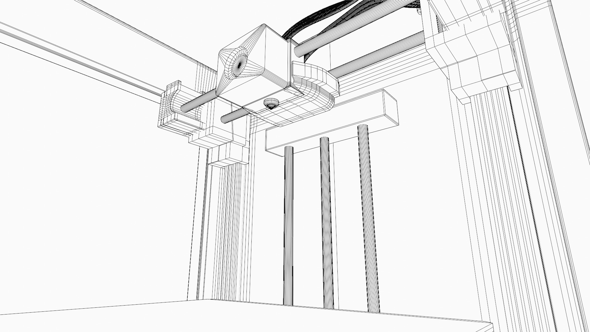 Enclosed FDM 3D Printer Low-poly 3D model_15