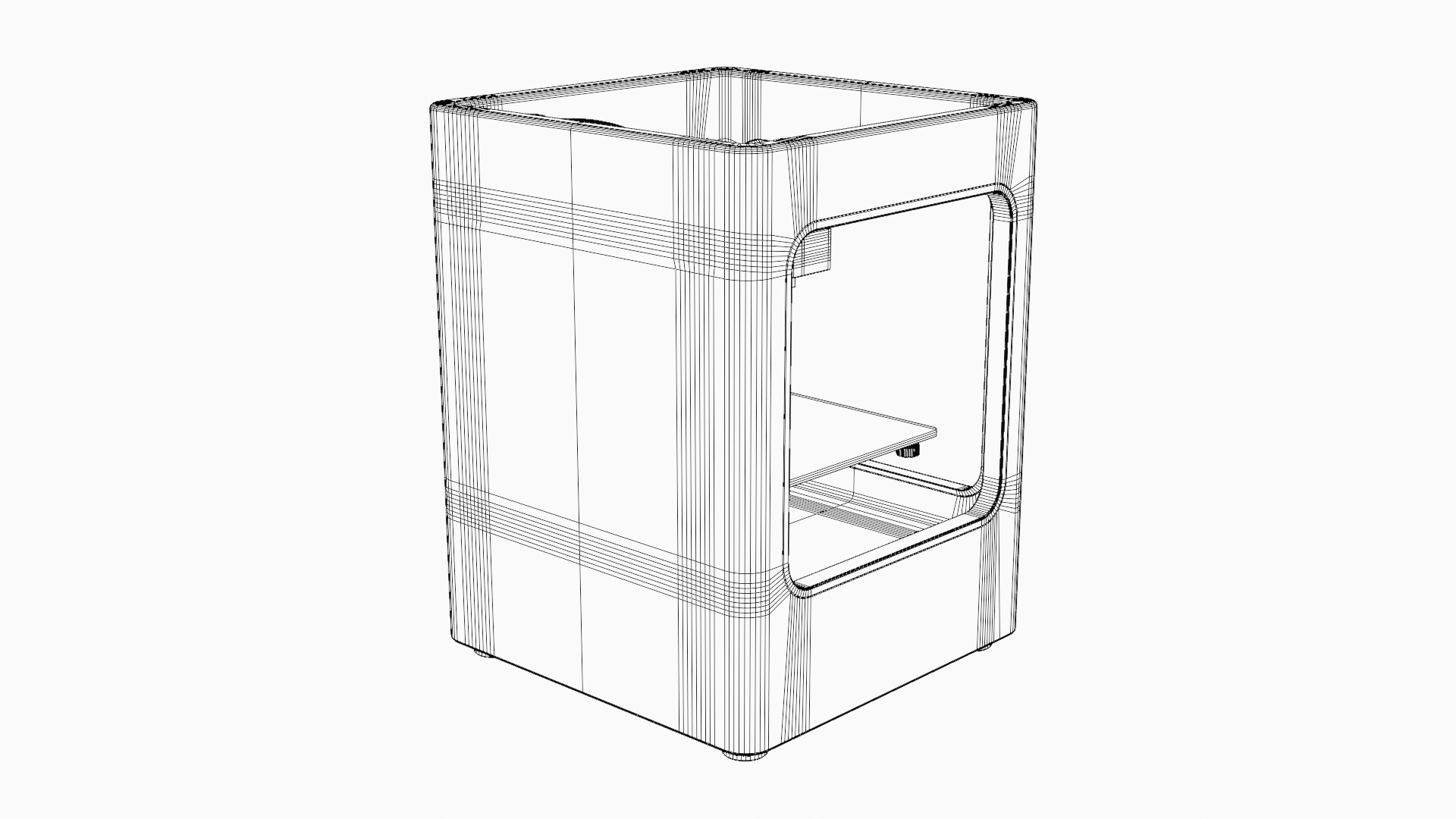 Enclosed FDM 3D Printer Low-poly 3D model_12