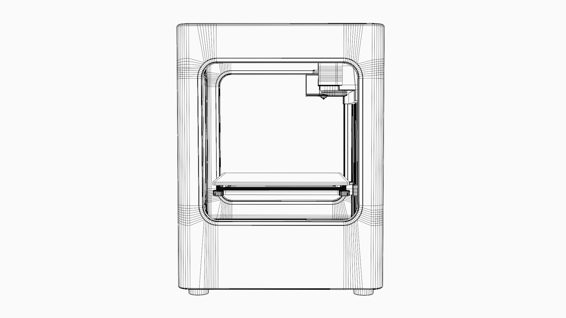 Enclosed FDM 3D Printer Low-poly 3D model_11