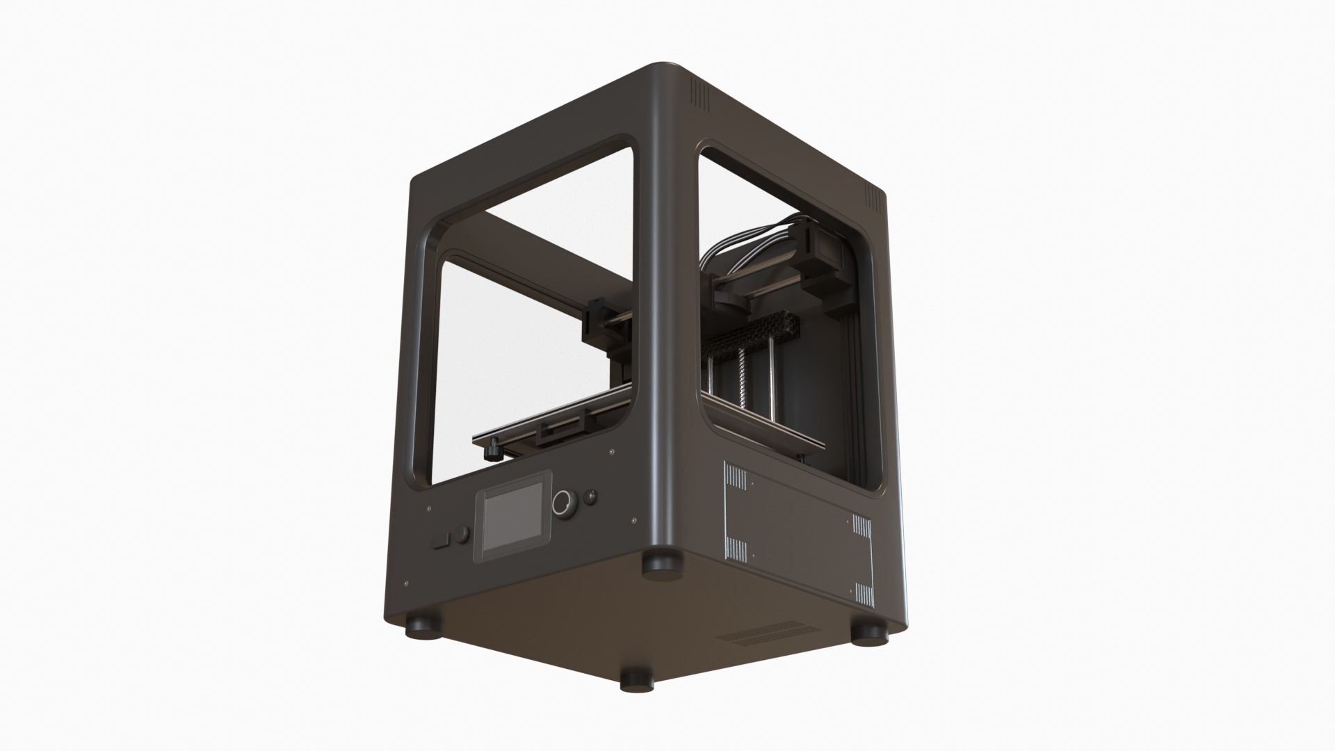 Enclosed FDM 3D Printer Low-poly 3D model_2