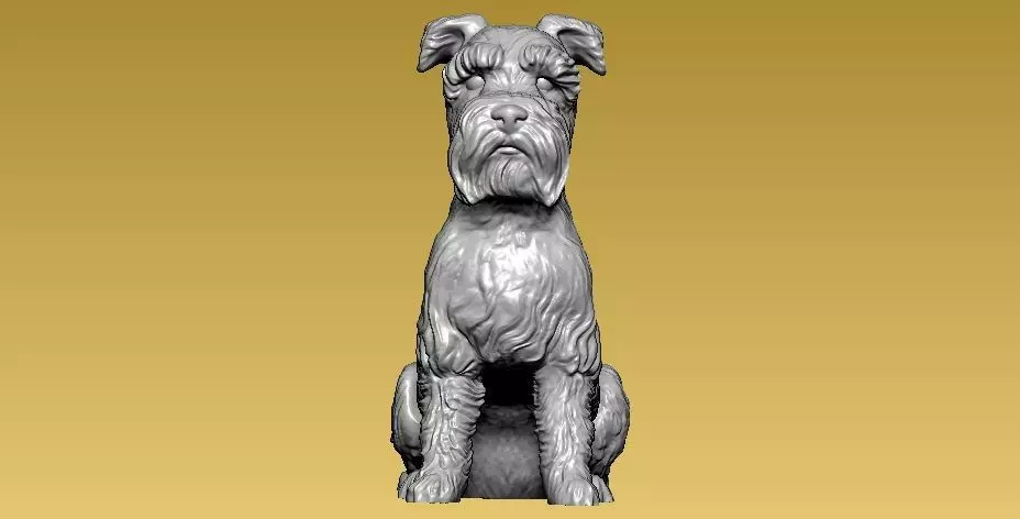 Decorative little dog - 3D print - statue 3D print model