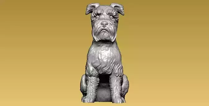 Decorative little dog - 3D print - statue