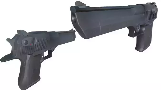 45-Desert Eagle 50AE-gun model 3d game ready model