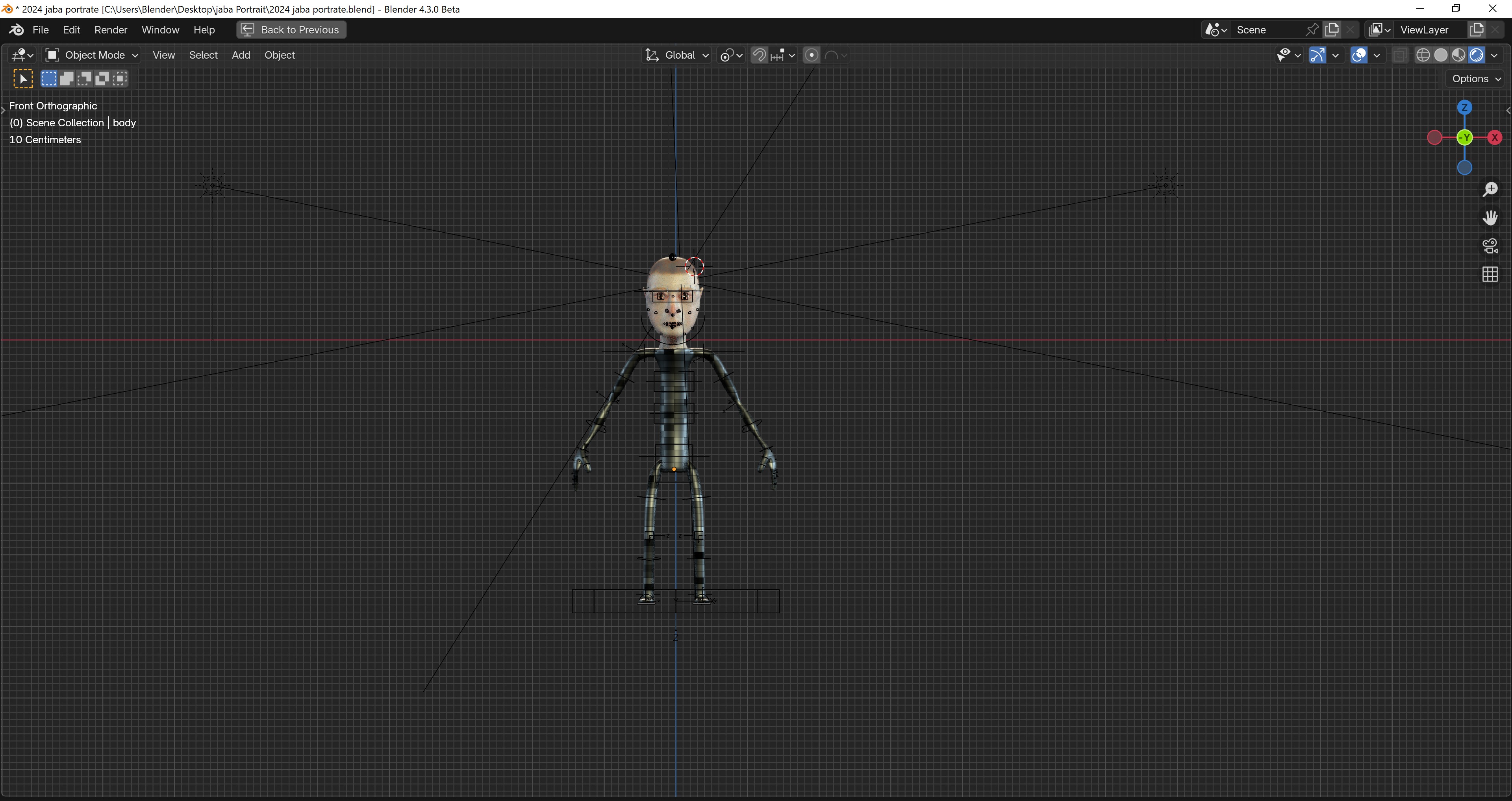Advanced Character Rig for Blender Low-poly 3D model_6