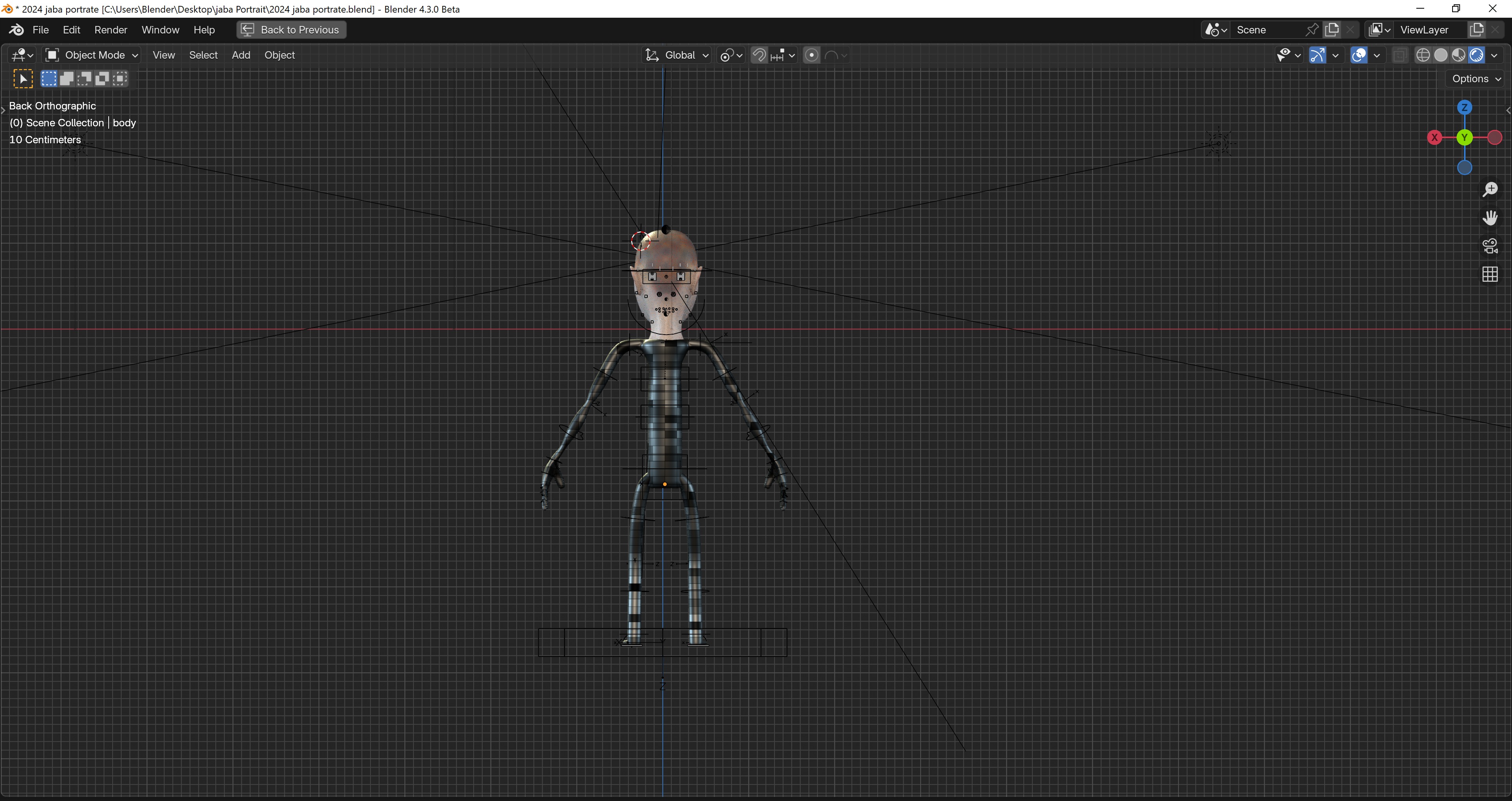 Advanced Character Rig for Blender Low-poly 3D model_9
