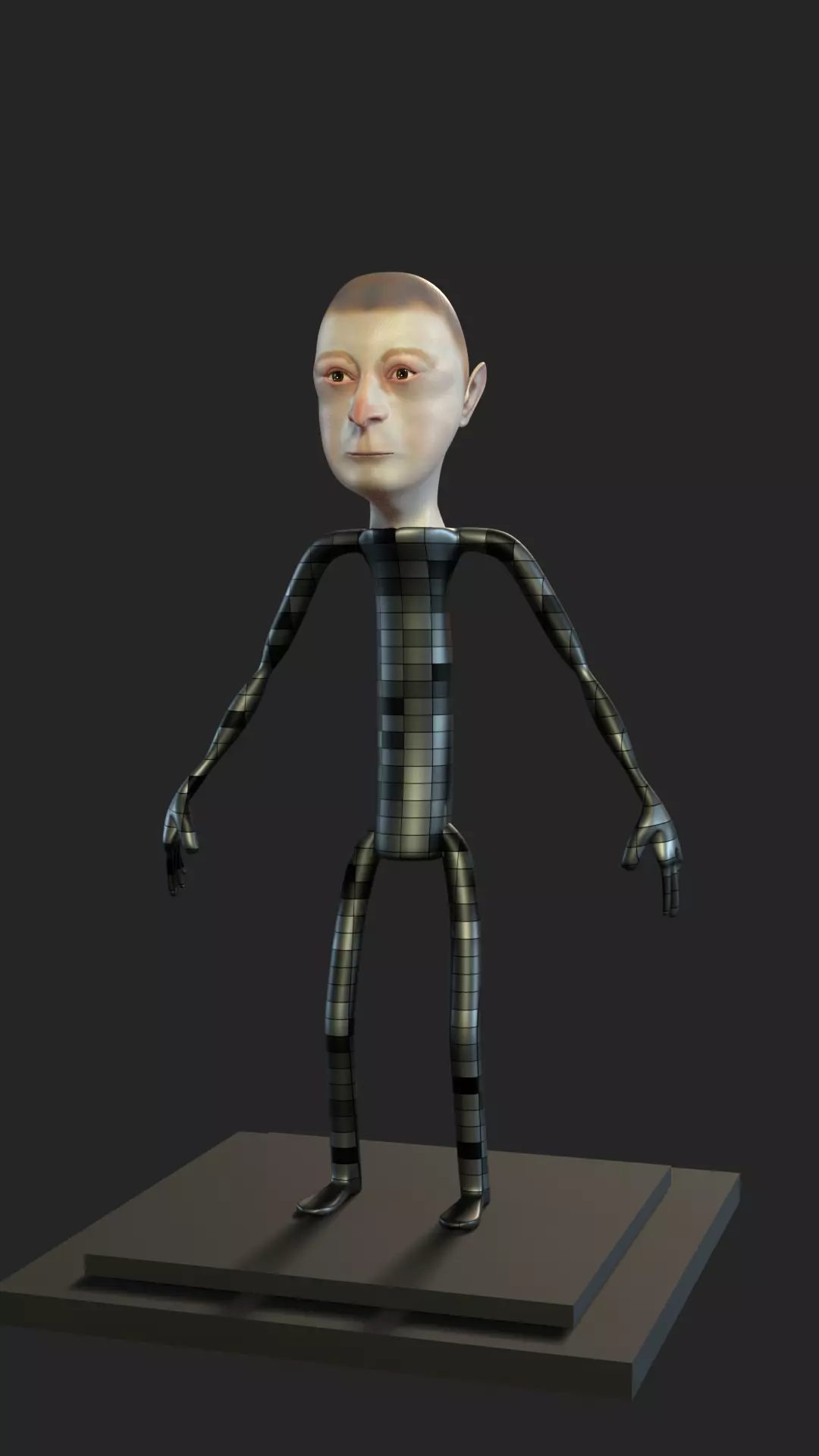 Advanced Character Rig for Blender Low-poly 3D model_0