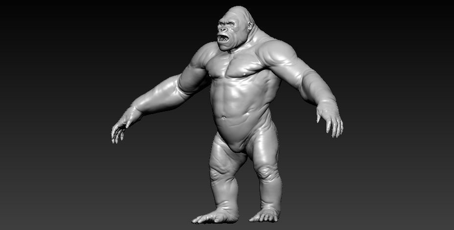 King Kong - Monkey - statue - 3D print 3D print model_1
