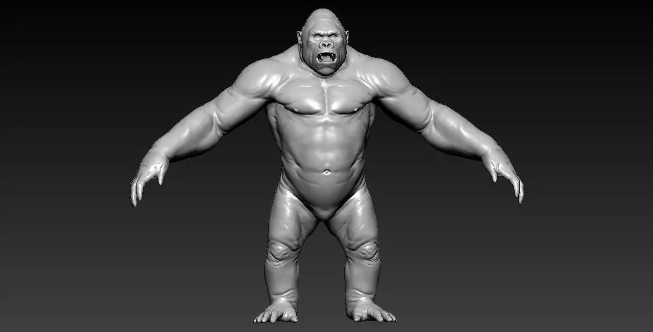 King Kong - Monkey - statue - 3D print 3D print model_0