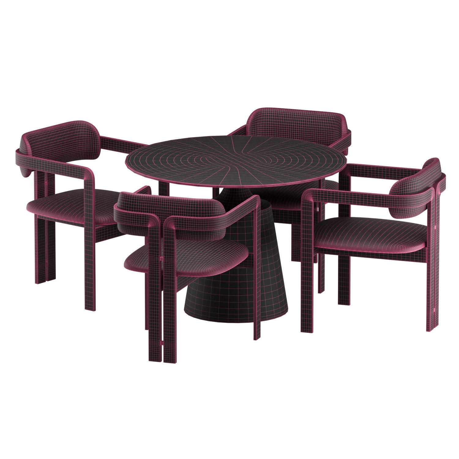 Dining Chair Donato and Dining Table Nathan - Dining set 06 3D model_2