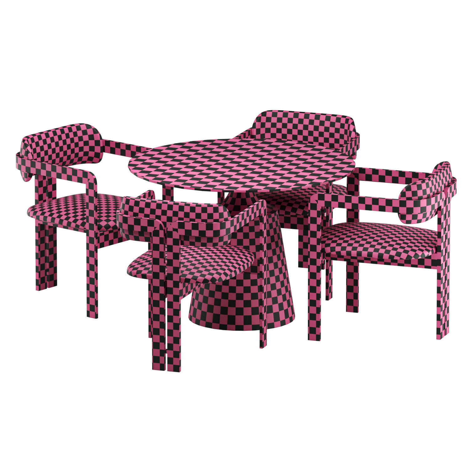 Dining Chair Donato and Dining Table Nathan - Dining set 06 3D model_1