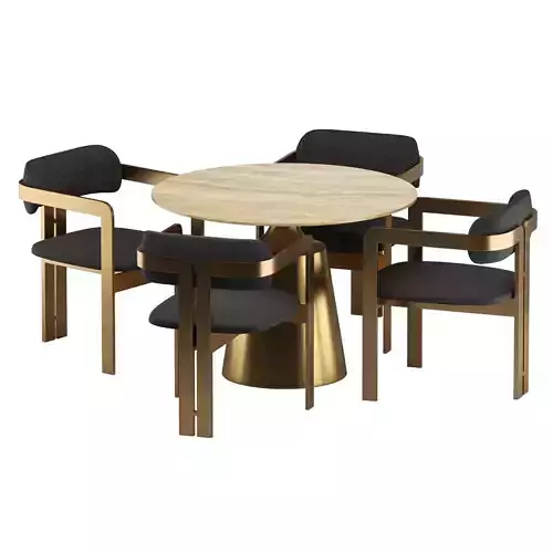 Dining Chair Donato and Dining Table Nathan - Dining set 06