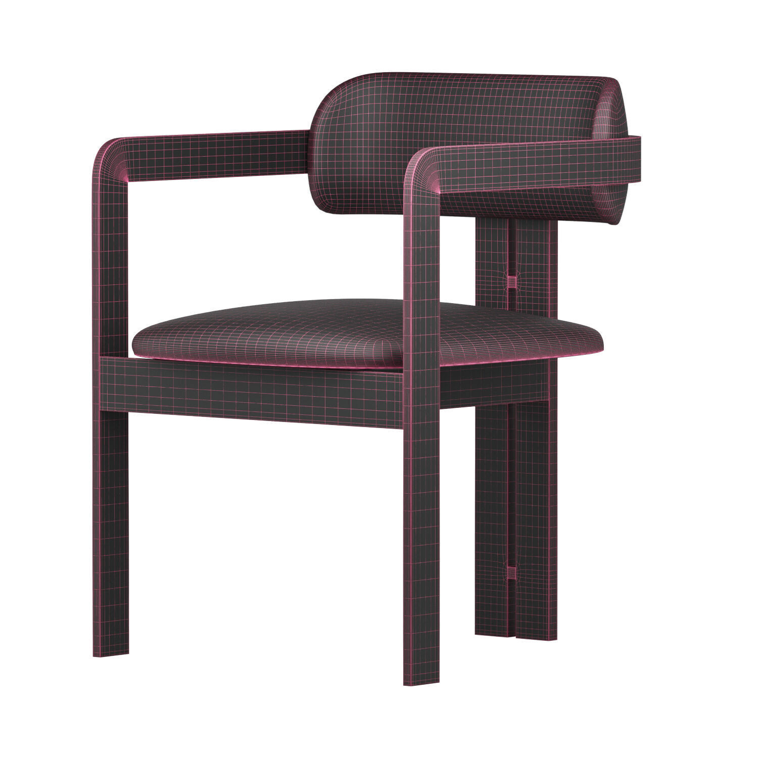 Dining Chair Donato and Dining Table Nathan - Dining set 06 3D model_6