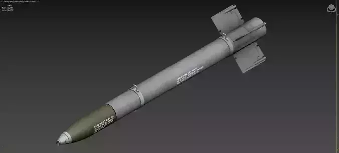 HVAR - High Velocity Aircraft Rocket 3D model