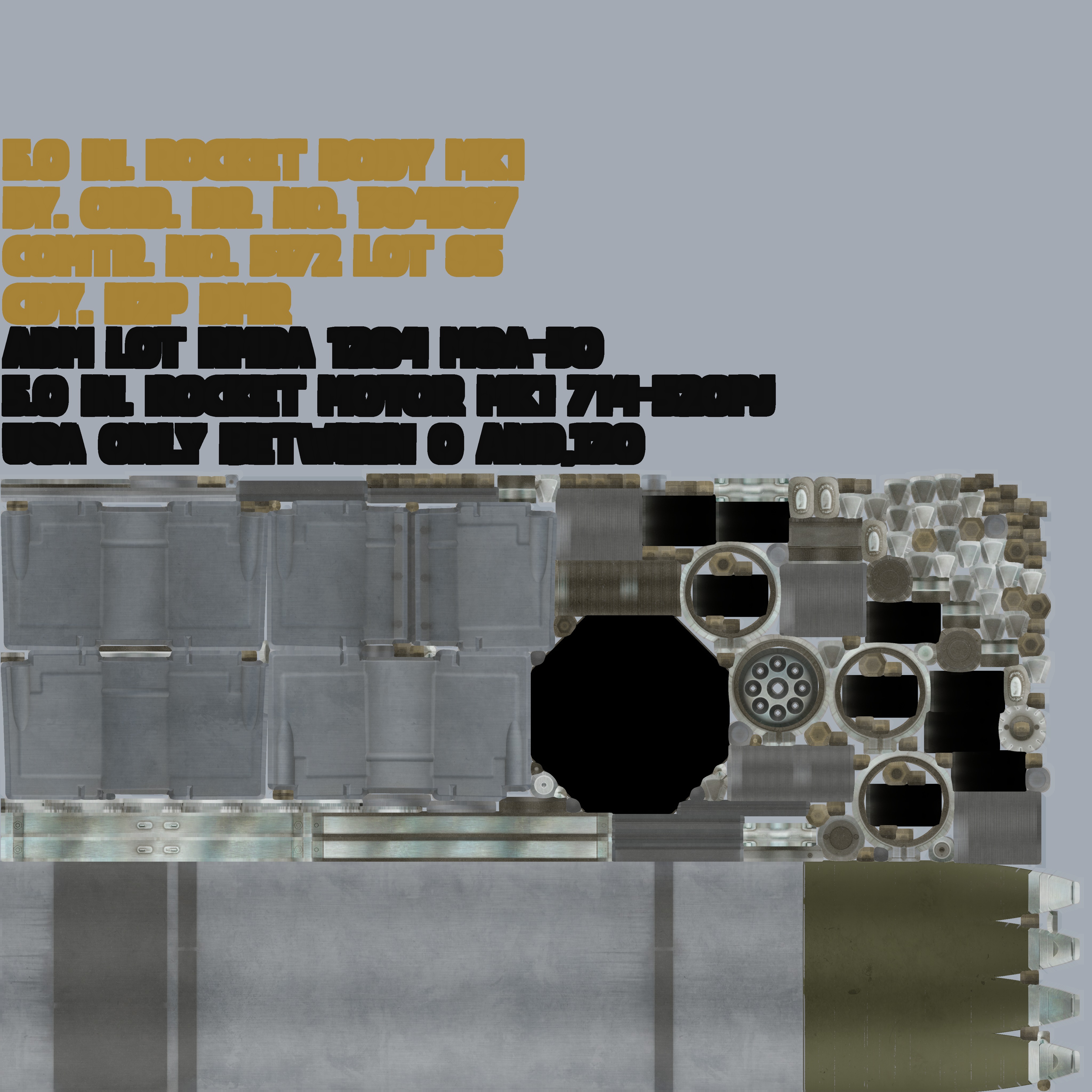 HVAR - High Velocity Aircraft Rocket 3D model_12