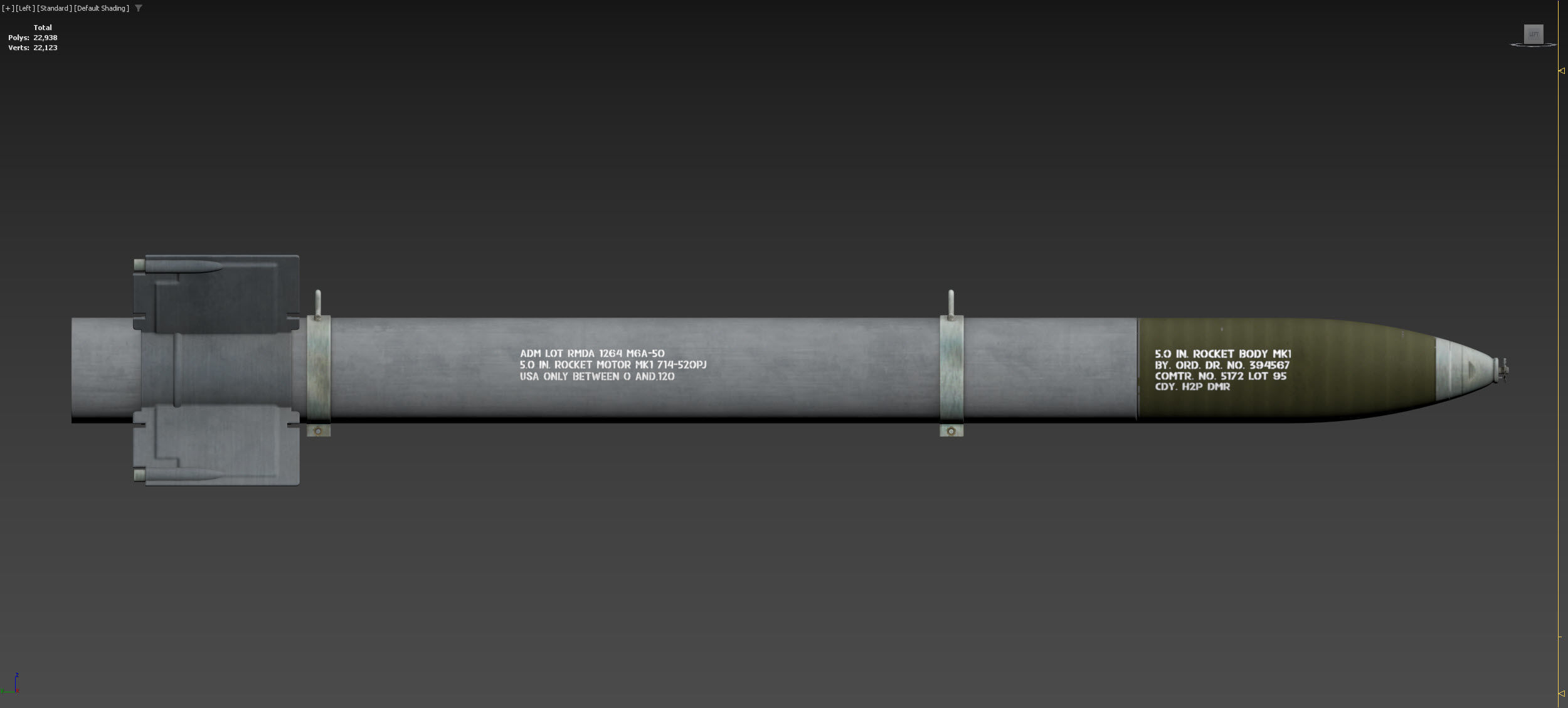 HVAR - High Velocity Aircraft Rocket 3D model_11