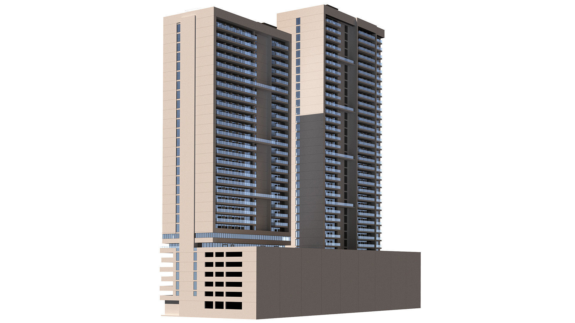 Bloom Heights tower in Jumeirah Village circle Dubai 3D model_9