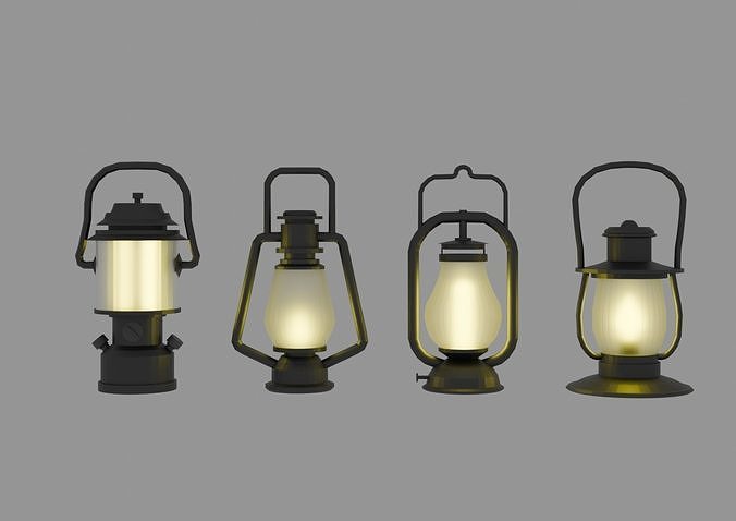 Collection of lanterns Free low-poly 3D model