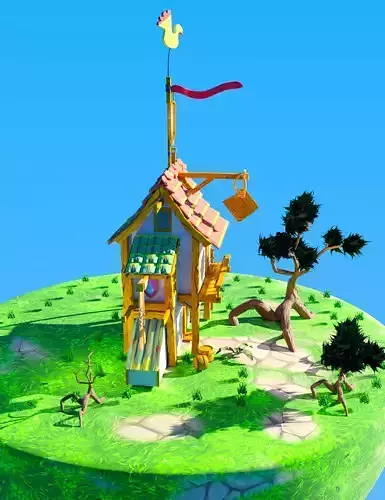  3D Treehouse Stylized