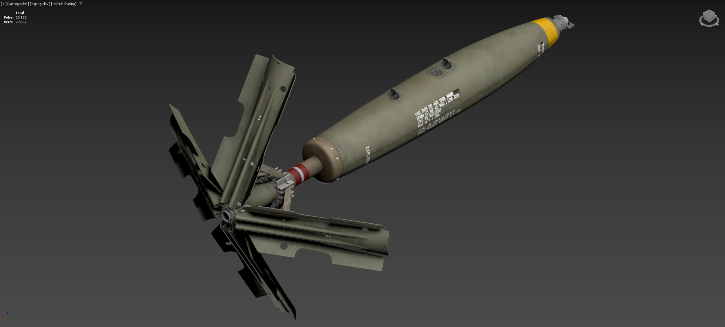 MK-82 SNAKEYE 3D model_6