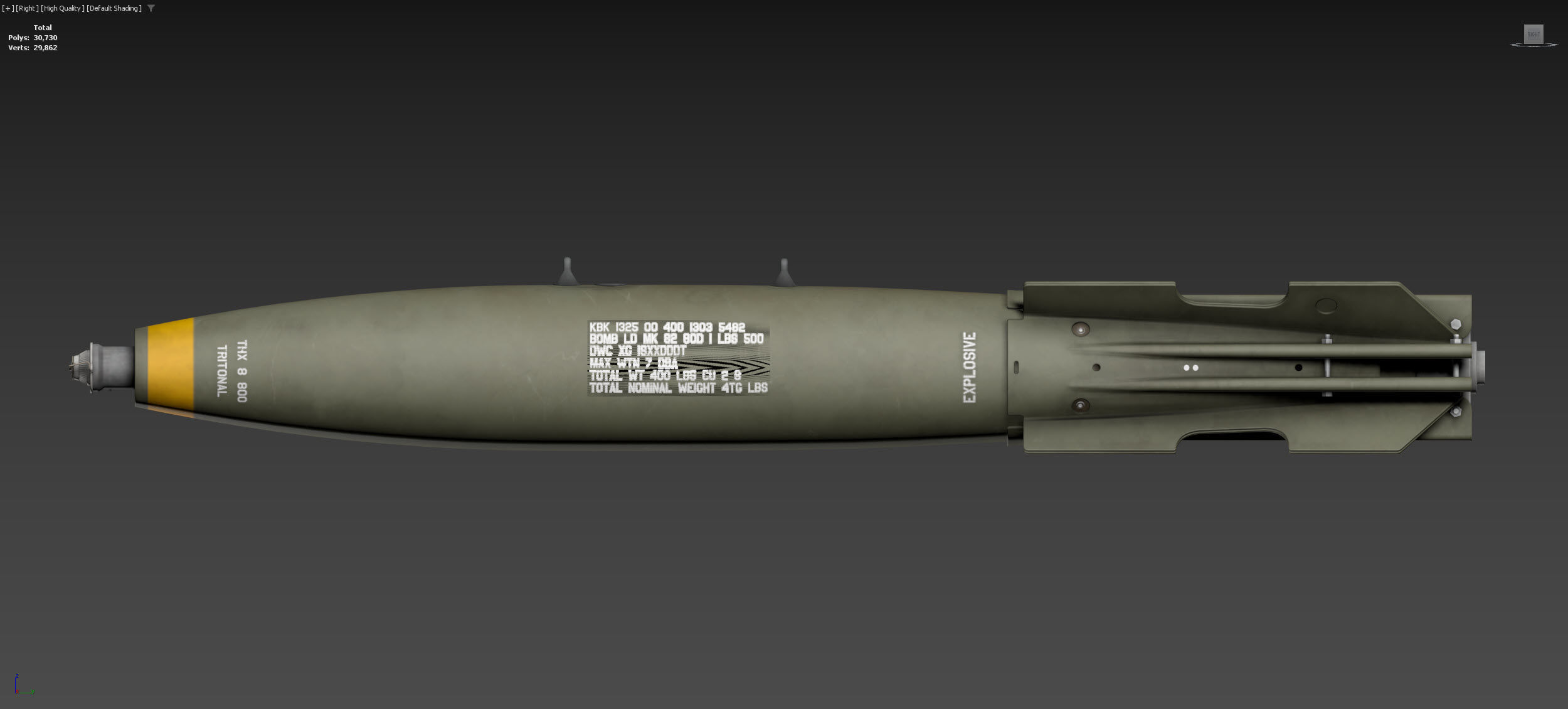 MK-82 SNAKEYE 3D model_3