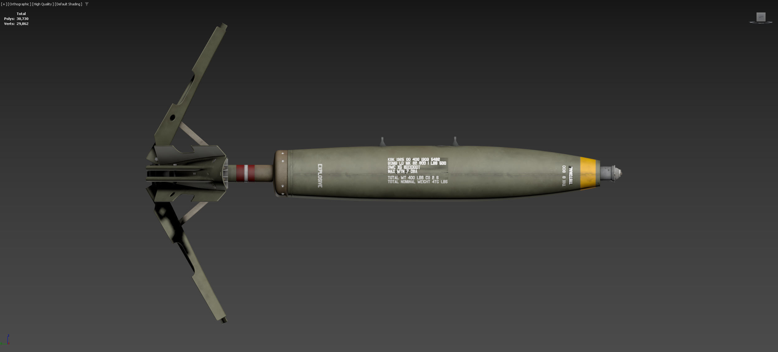 MK-82 SNAKEYE 3D model_12