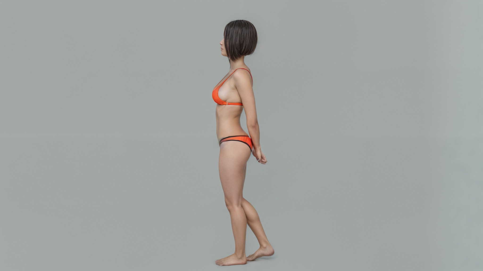 Model Girl 3D Low-poly 3D model_2
