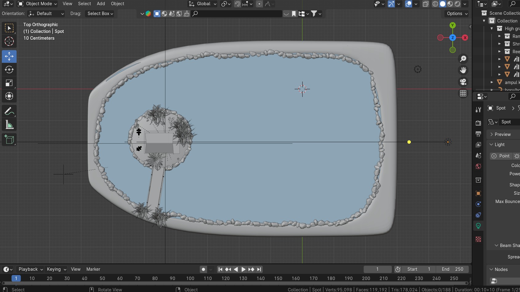 Old house and pond 3D model_6